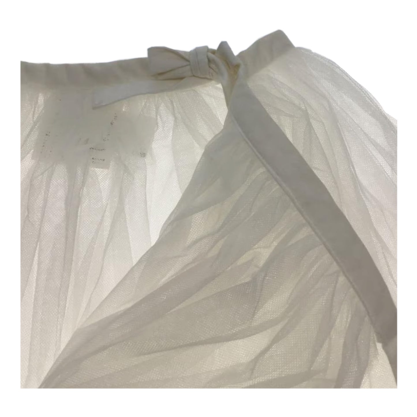 Black Comme Des Garcons White Wrap Tulle Mini Skirt