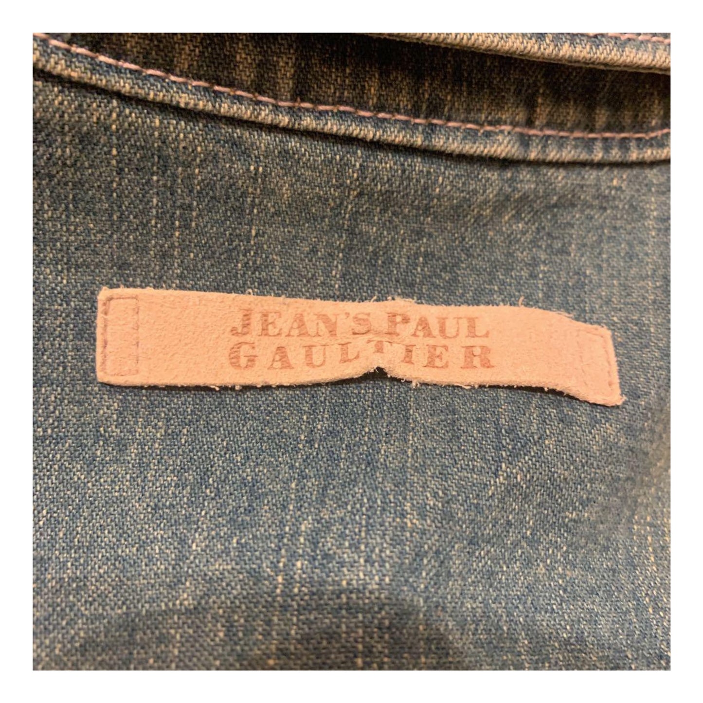 Jean Paul Gaultier SS Snap Button Bustier Denim Mini Dres
