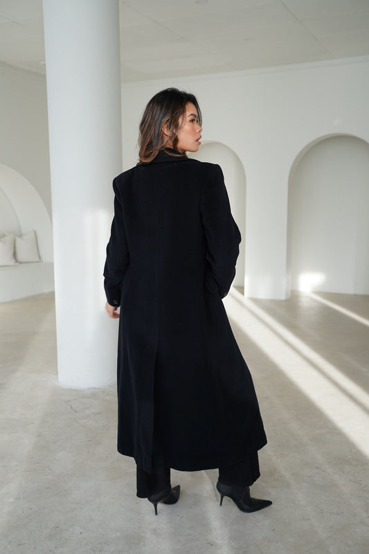 Sportmax Double Breasted Cashmere Wool Blend Coat