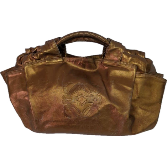 Loewe Gold Metallic Nappa Leather Hobo Bag