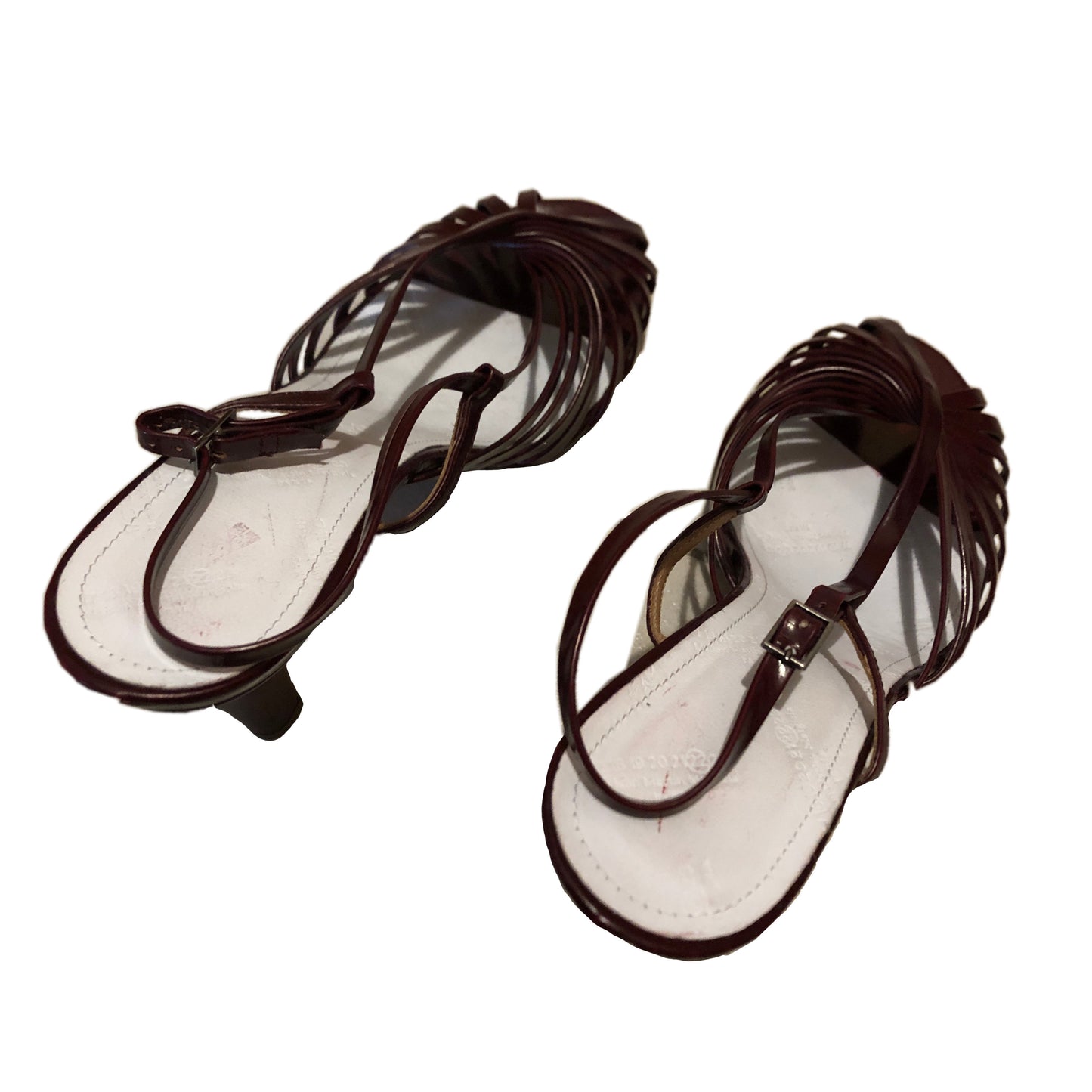 Maison Margiela Wine Strappy Heels