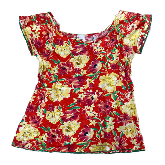 KenzoFloral SS Lace Trim Tee 3/4 Legging Set