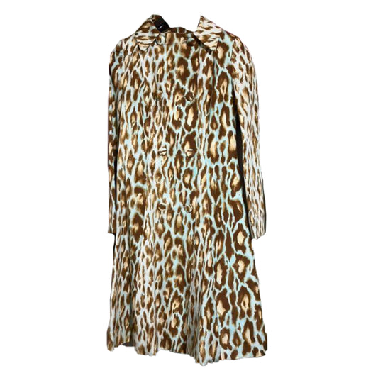 Christian Dior Leopard Silk LS Double Breasted Coat