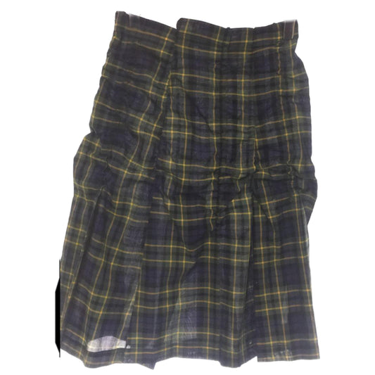 Tricot Comme Des Garcons Plaid Ruched Assymetrical Stitch Skirt