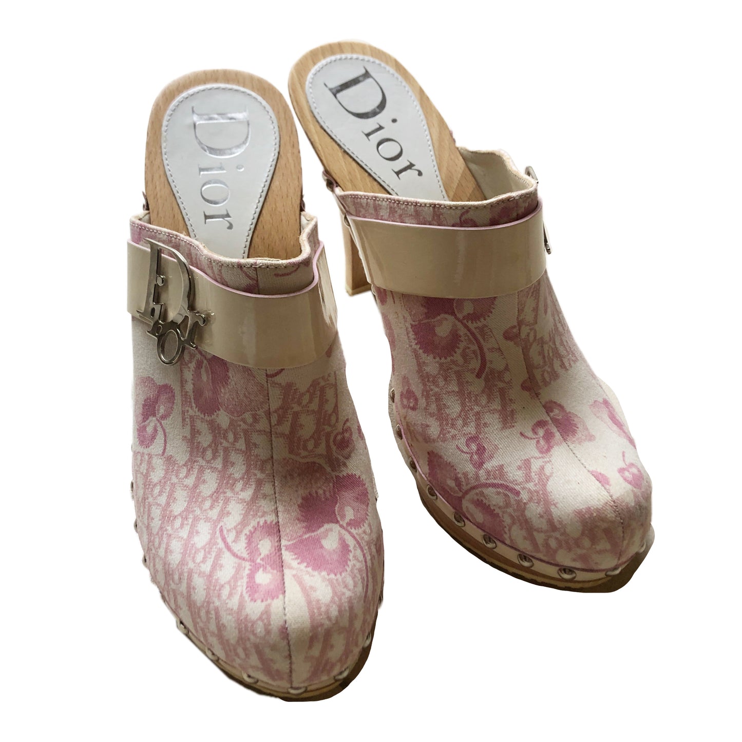 Christian Dior Diorissimo Floral Pink Clogs