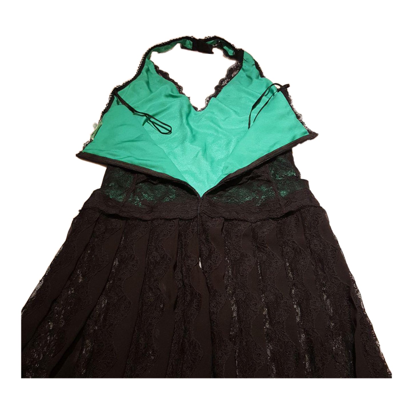 Dolce & Gabbana Lace Halterneck Sheer Pleated Skirt Dress