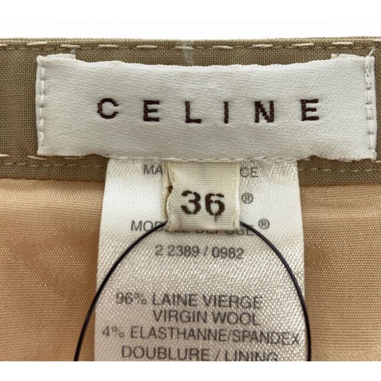 Celine Double Pocket Wool Blend Pencil Skirt