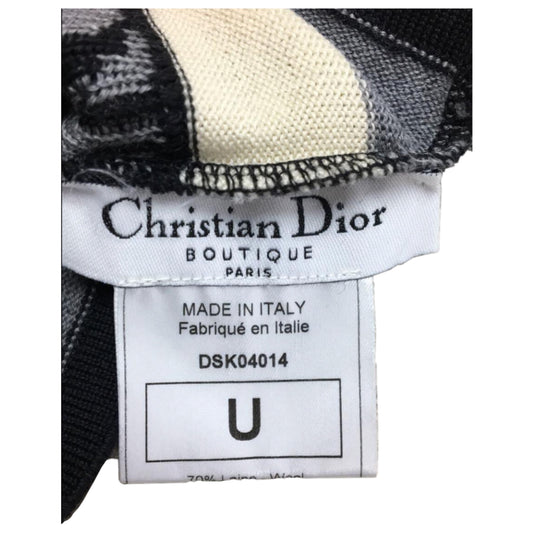 Christian Dior Heart Stripe Logo Beanie