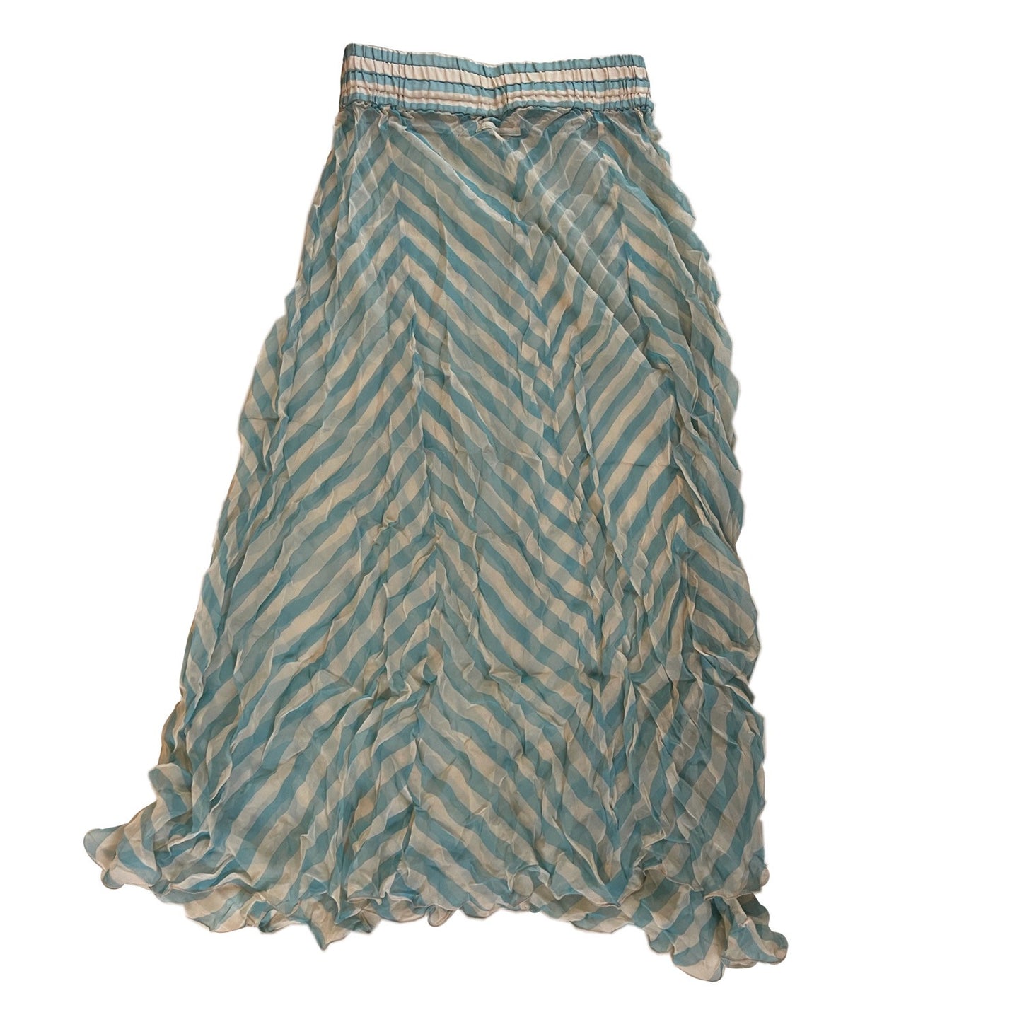 Jean Paul Gaultier Stripe Boxer Logo Sheer Maxi Skirt