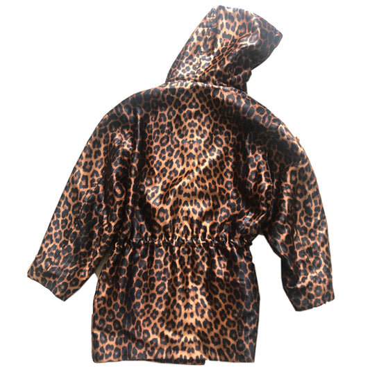 Yves Saint Laurent Leopard Quilted Button Parka Coat