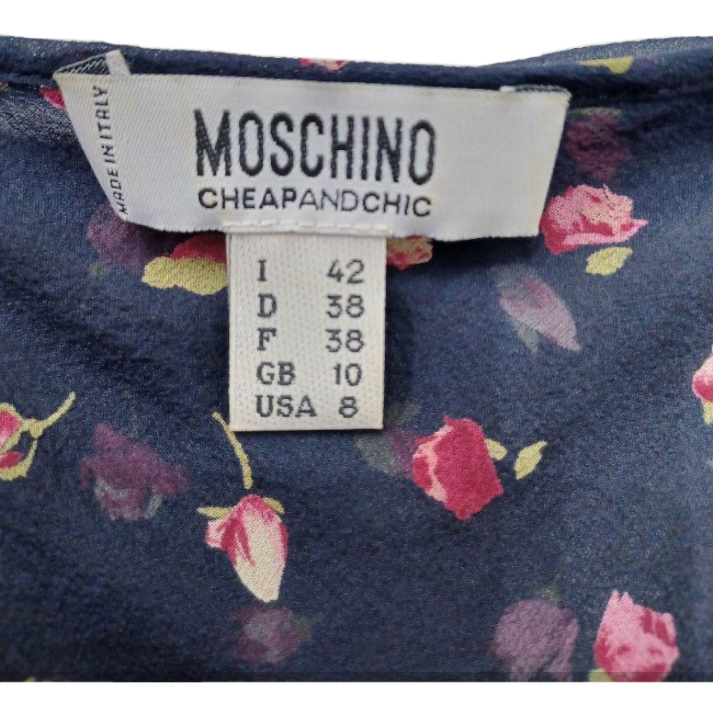 Moschino Cheap And Chic Floral Sheer Chiffon Frill Layered Midi Dress
