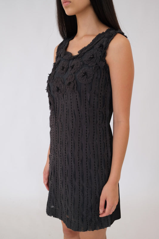 Philosophy Beaded Floral Silk Shift Dress