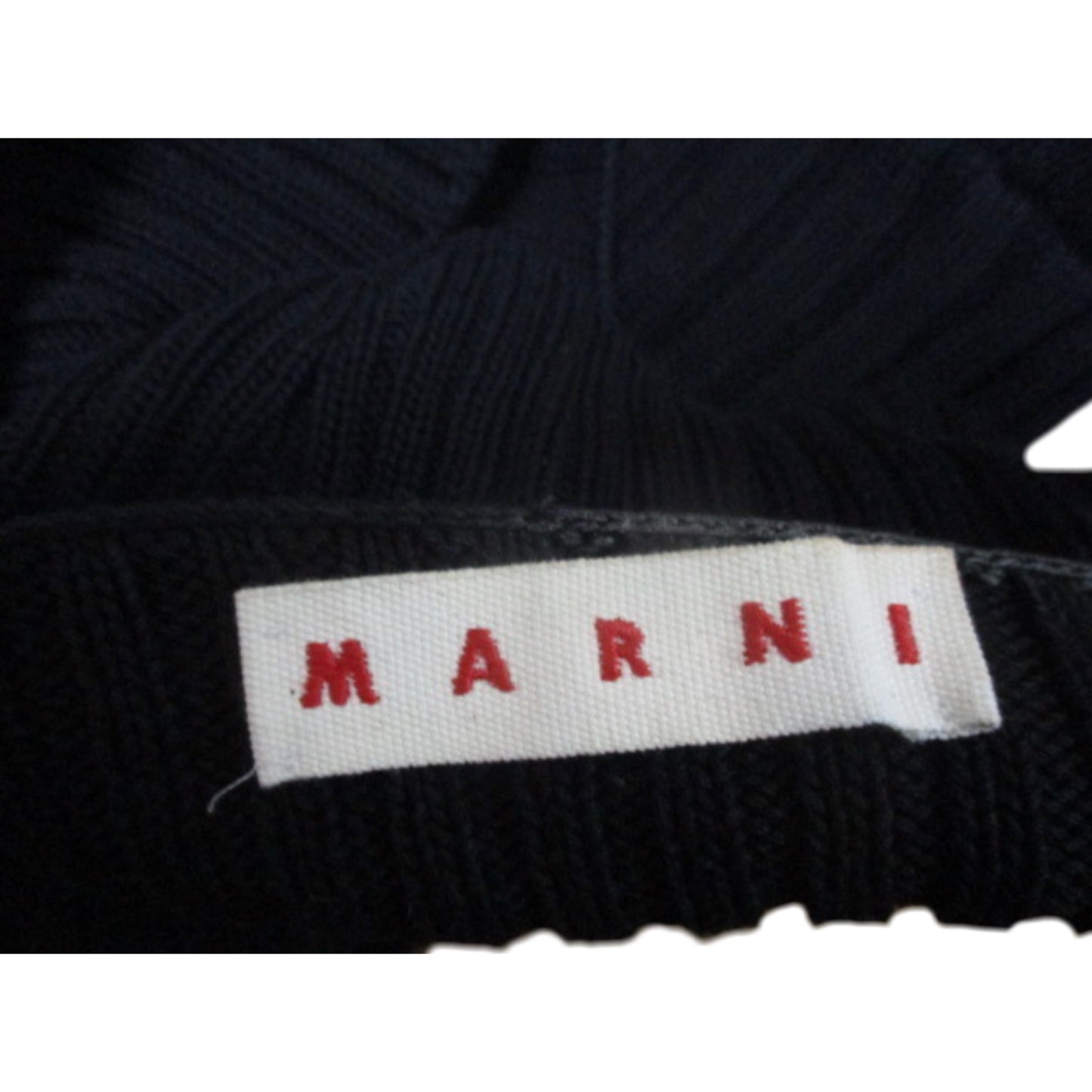 Marni Mock Neck Back Criss Cross Knit Top