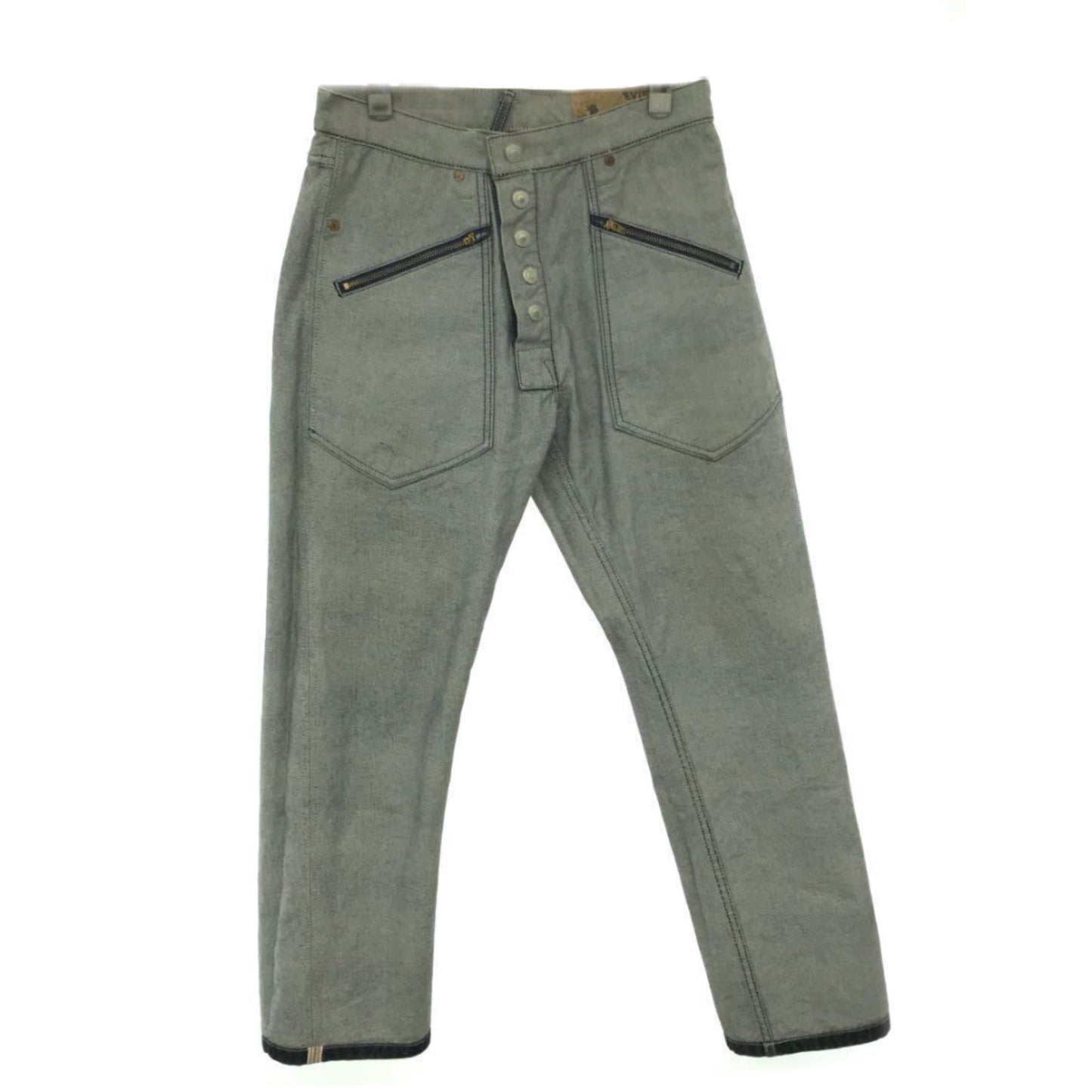 Evisu Inside Out Denim Wide Leg Jeans
