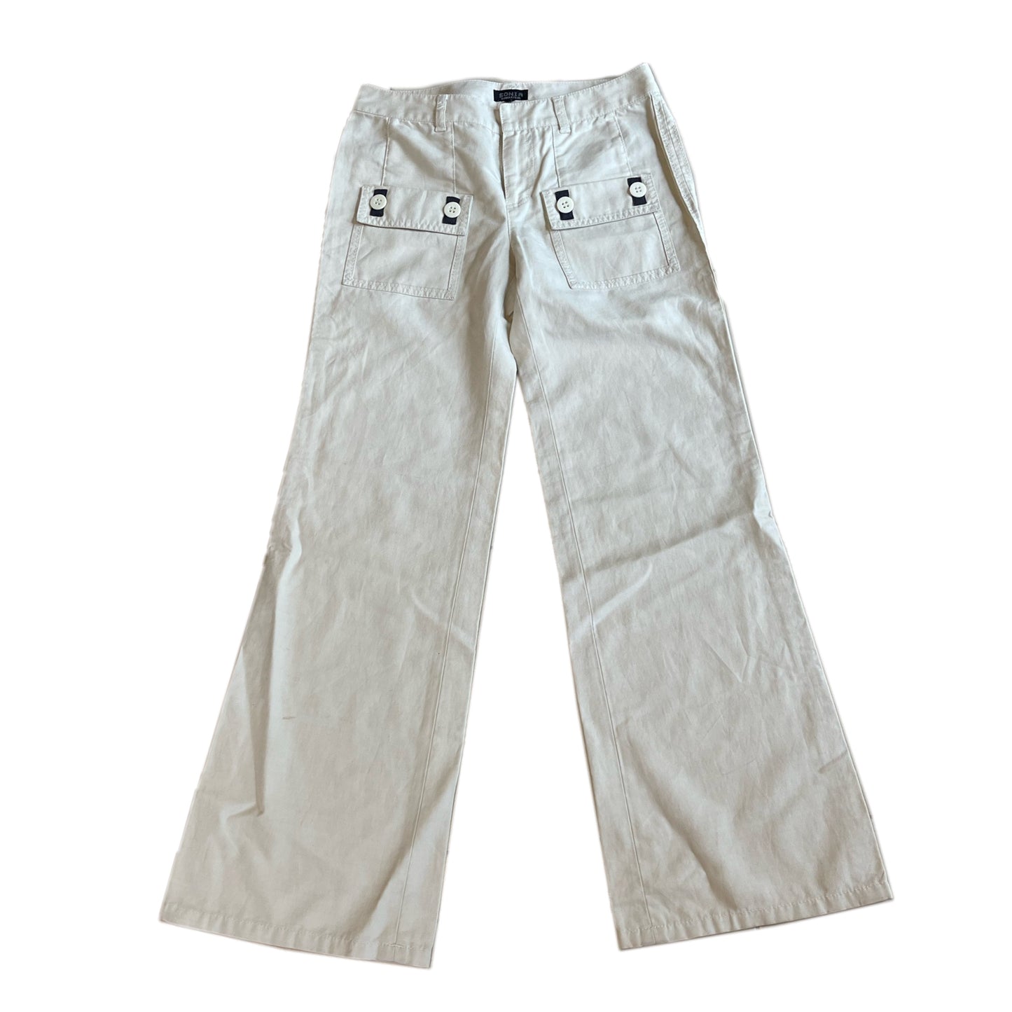 Sonia Rykiel Front Pocket Cargo Wide Leg Pants