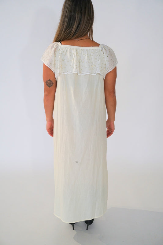 Christian Dior Floral Sless Ribbon Night Gown Dress