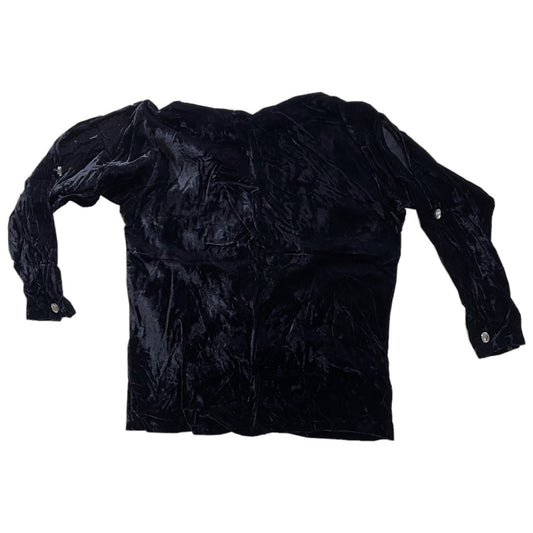 Yves Saint Laurent Velvet Sweetheart Neck Cut Out Jewelled Sleeve Top