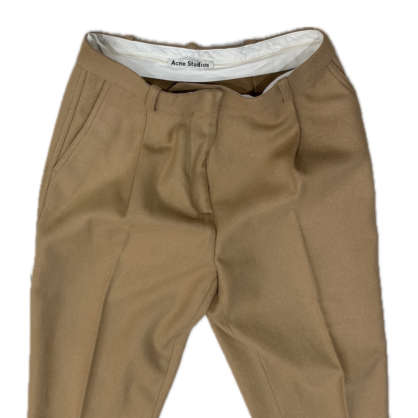 Acne Studios Wool Tapered Beige Pants