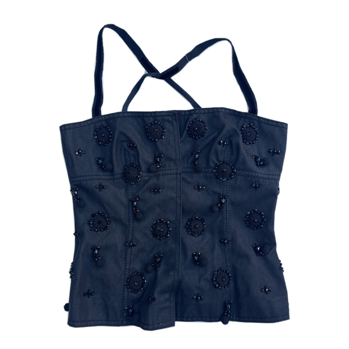 Prada Denim Beaded Bustier