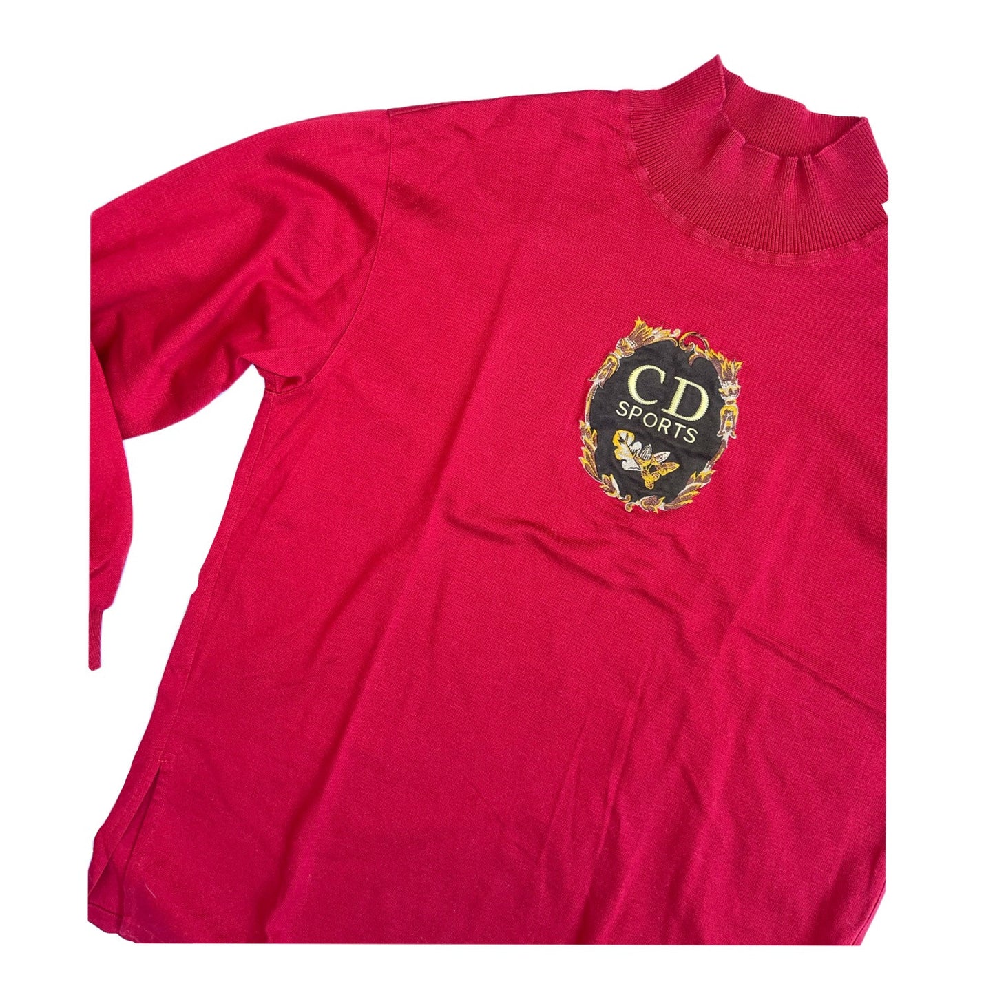 Christian Dior Sports LS Mock Neck Logo T Shirt