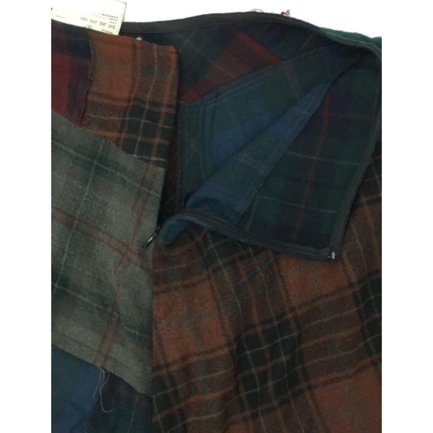 Junya Watanabe Comme Des Garcons Multi Plaid Patchwork Midi Skirt