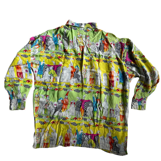 Versace Jeans Couture Circus Line Up Print LS Shirt