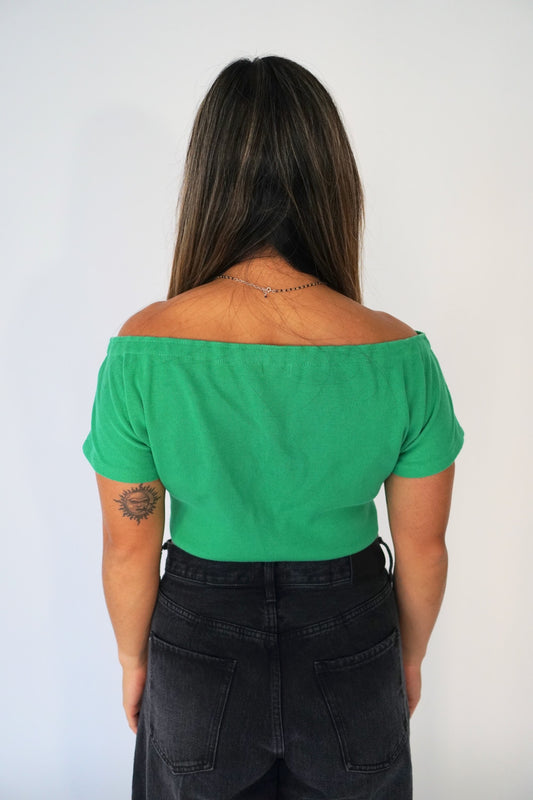 Kenzo Off The Shoulder Crop Top