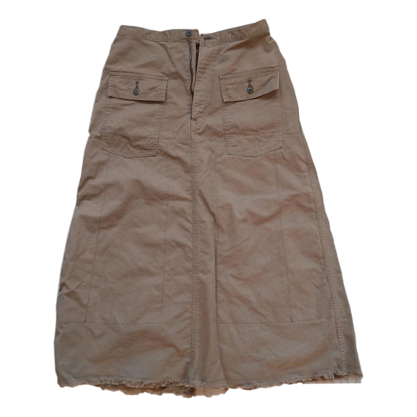 Hysteric Glamour A Line Cargo Fray Hem Maxi Skirt