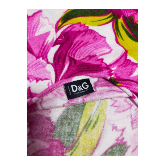 Dolce Gabbana Terry Towel Floral Halterneck