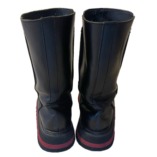 Jean Paul Gaultier Shark Fin Soles Leather Boots