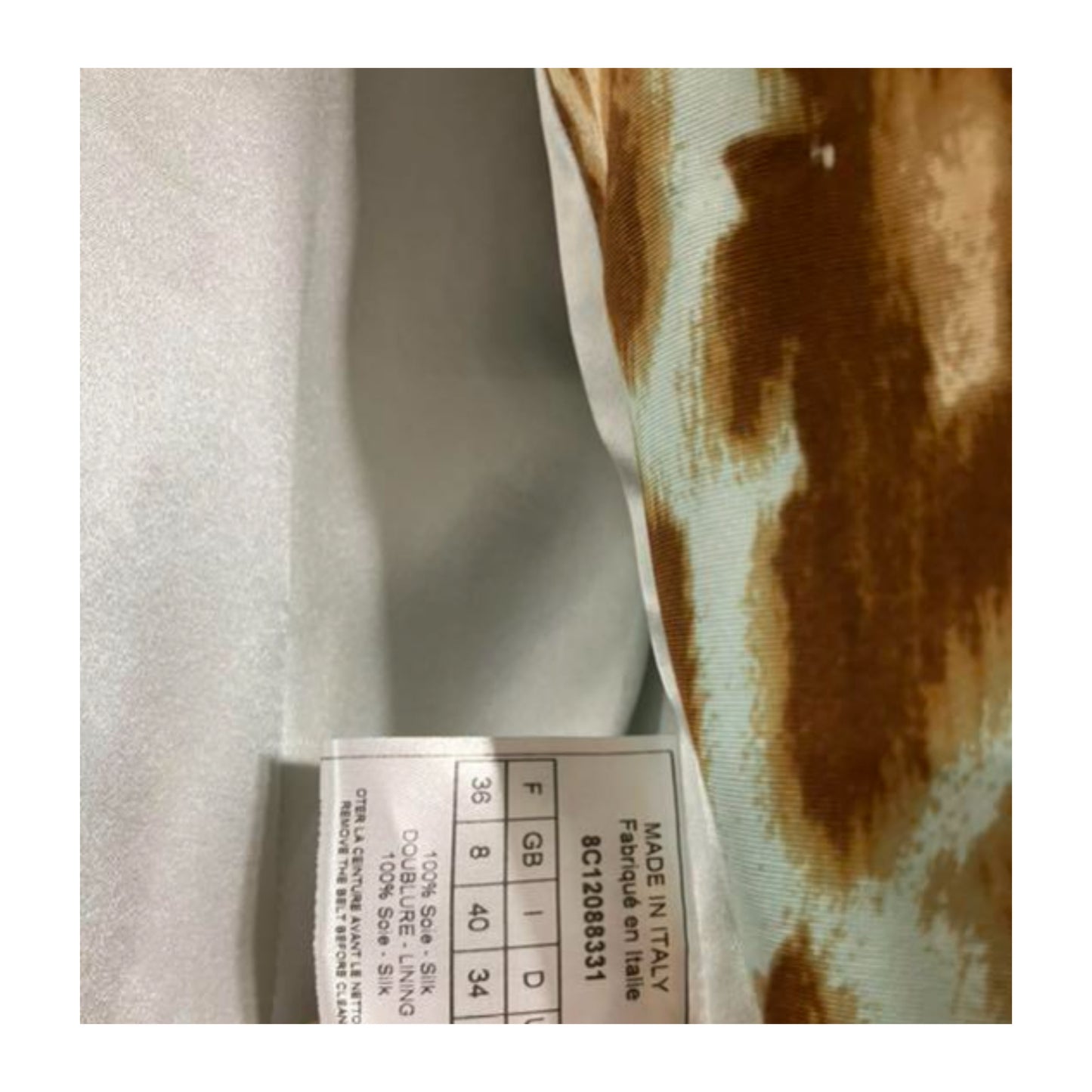 Christian Dior Leopard Silk LS Double Breasted Coat