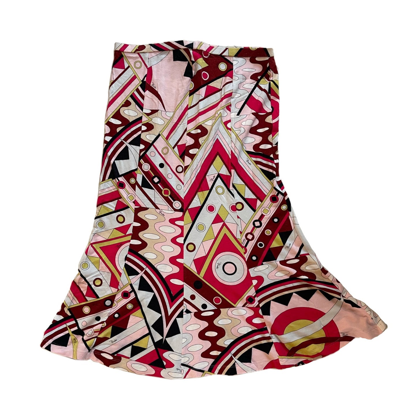 Emilio Pucci Abstract Pattern Mermaid Midi Skirt