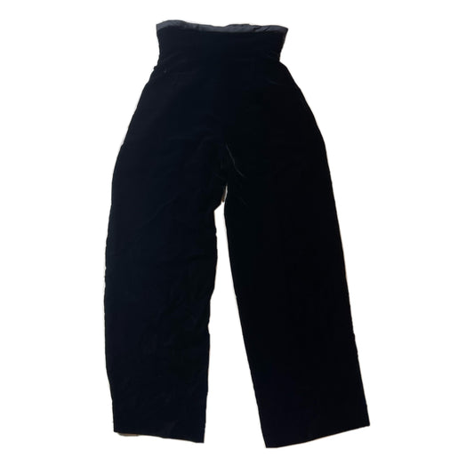 Yves Saint Laurent Velvet High Waist Wide Leg Bow Pants