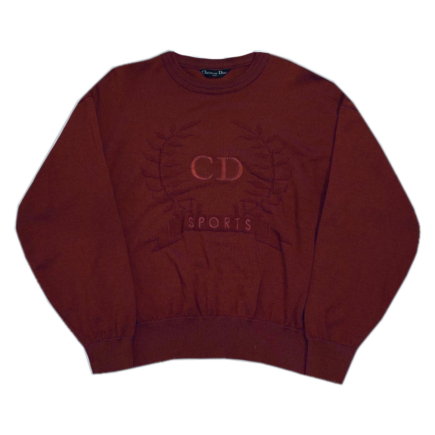 Christian Dior Sports Maroon/Terracotta Oversized Knit Jumper
