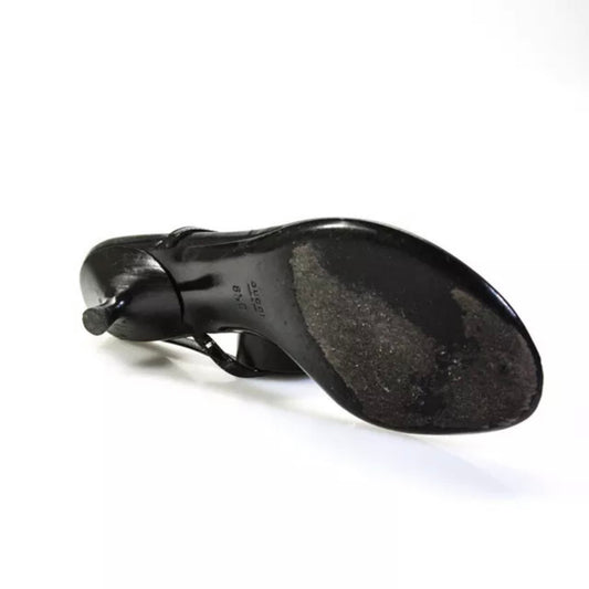 Gucci Leather Interlock GG Tortoise Shell Kitten Heel Sandals