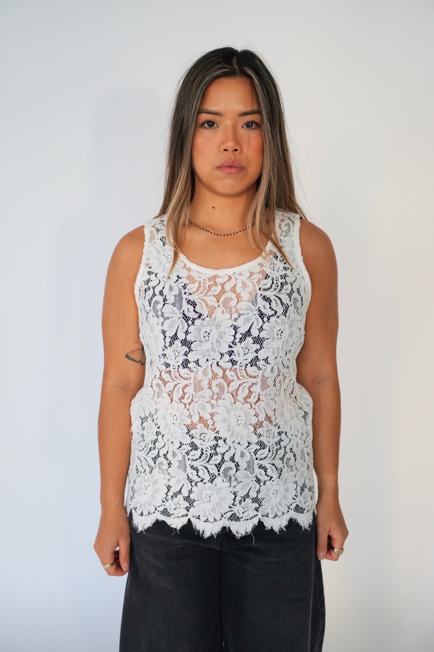 Yves Saint Laurent Lace Tank Top