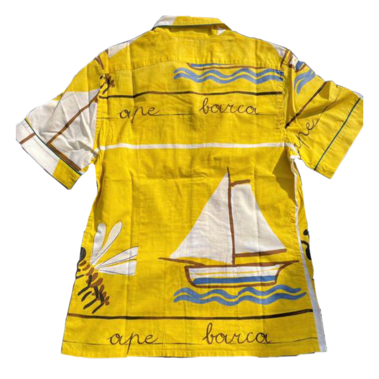 Prada Summer Sail Boat Bowling Shirt
