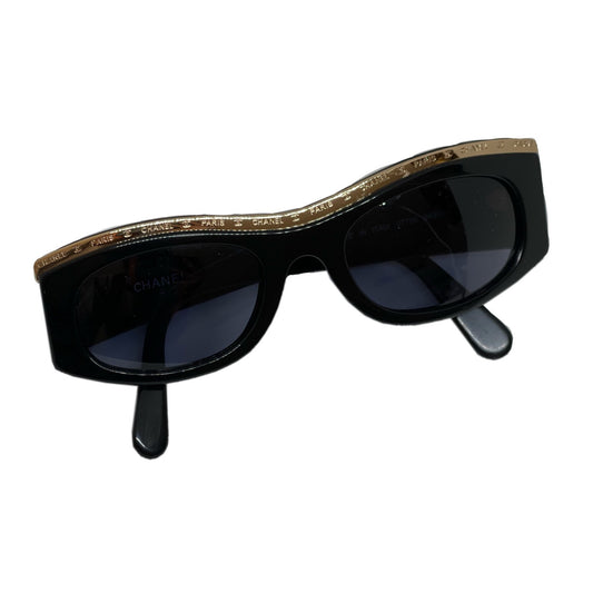 Chanel Gold Trim Logo Sunglasses
