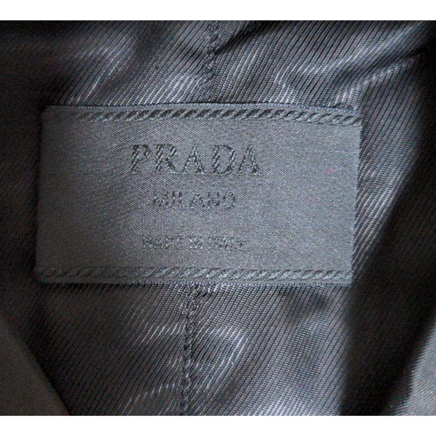 Prada Nylon Button Down Coat w Matching Belt