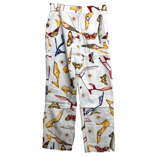 Salvatore Ferragamo Animal High Heel Print High Waist Trousers