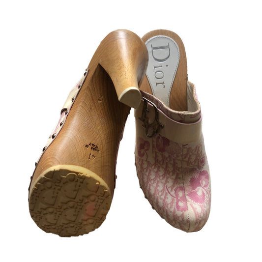 Christian Dior Diorissimo Floral Pink Clogs
