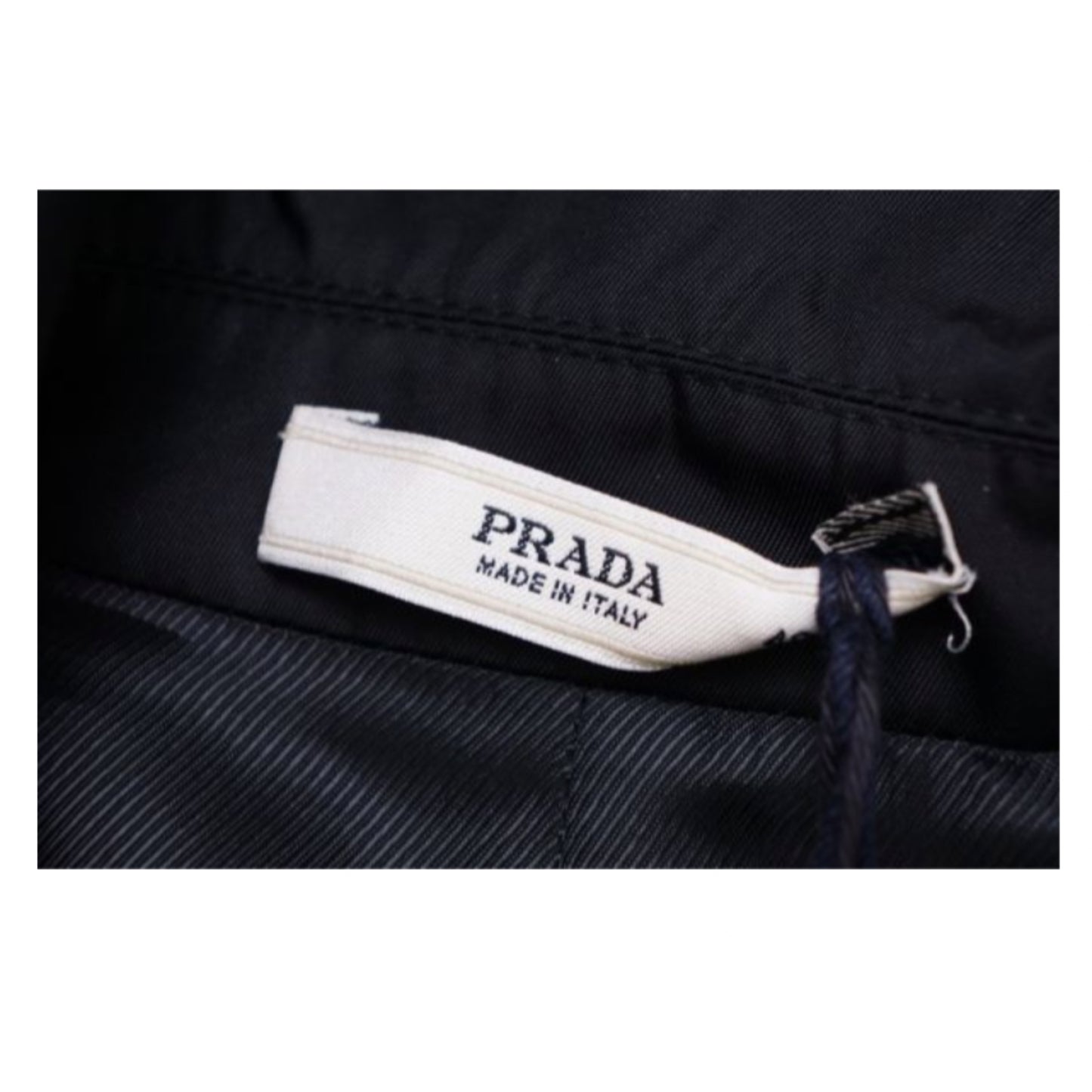 Prada Nylon Mock Neck Zip Down Sless Babydoll Dress