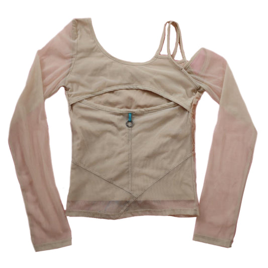 Save The Queen Sheer Criss Cross Open Back Top