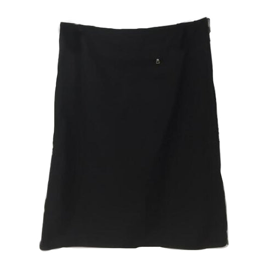 Prada Nylon Black Zip Midi Skirt