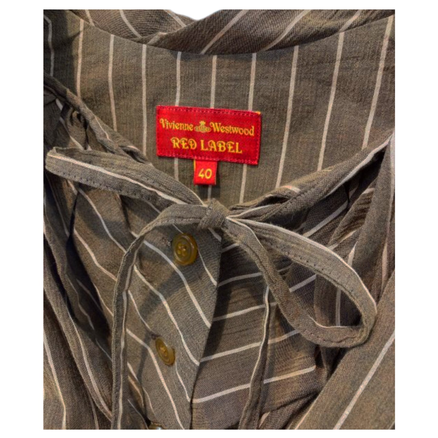 Vivienne Westwood Red Label Pinstripe Tie Button Down Vest