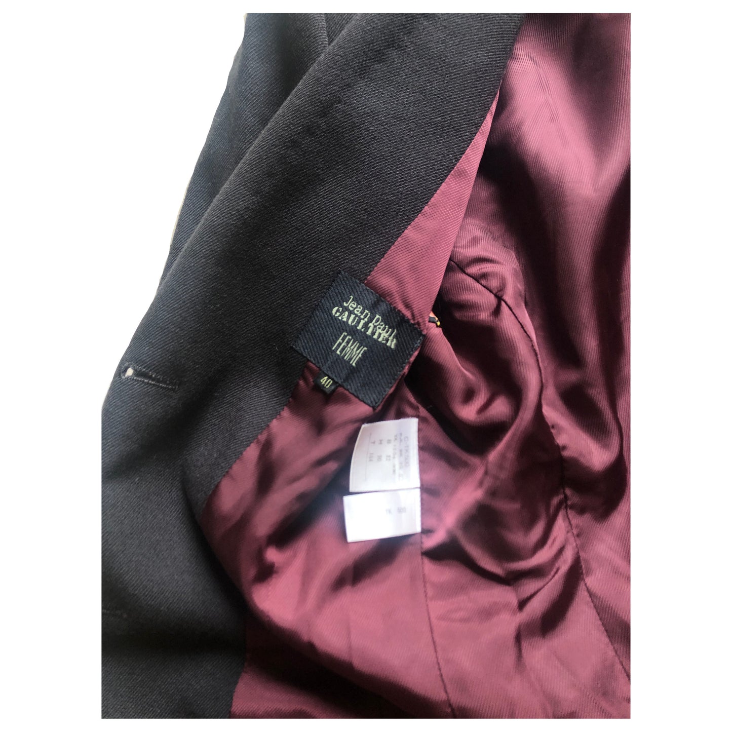 Jean Paul Gaultier Femme Charcoal Wool Blazer
