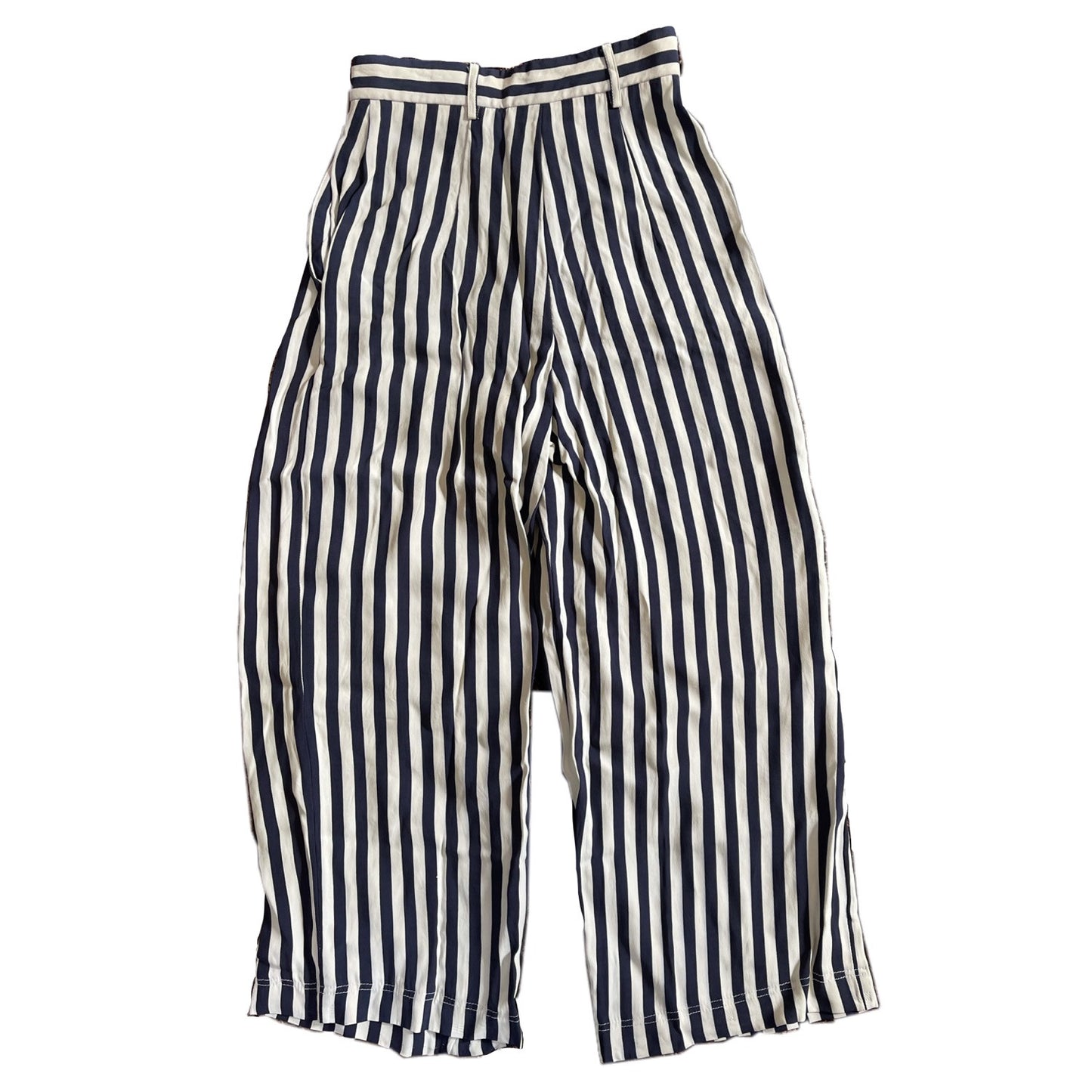 Moschino Couture Stripe High Waisted Wide Leg Pants