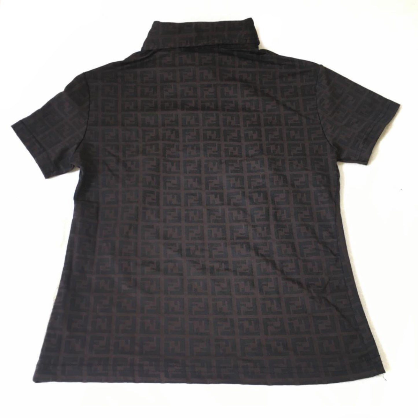 Fendi Brown/Black Zucca Print Polo