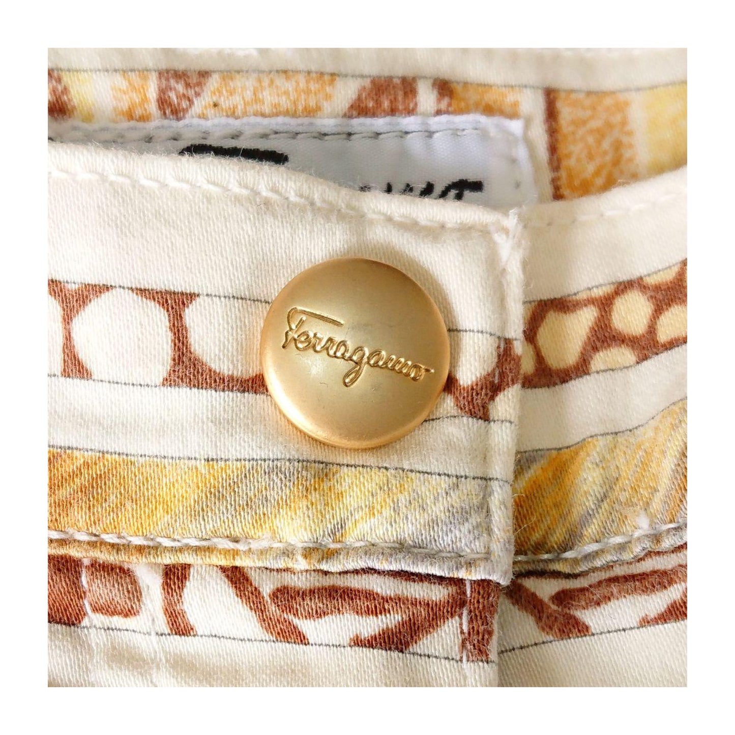 Salvatore Ferragamo Safari Stripe High Waist Jeans