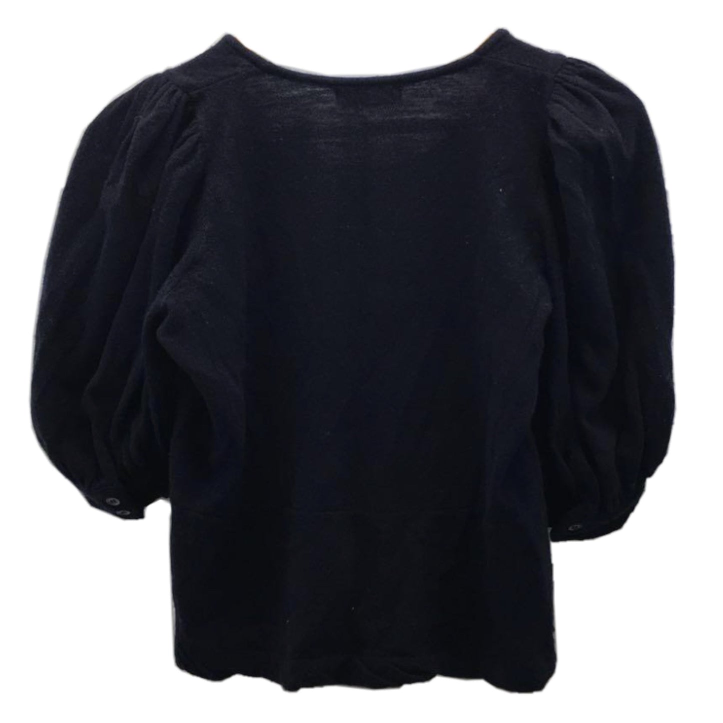 Tricot Comme Des Garcons Balloon 3/4 SS Wool Knit Scoop Neck Top